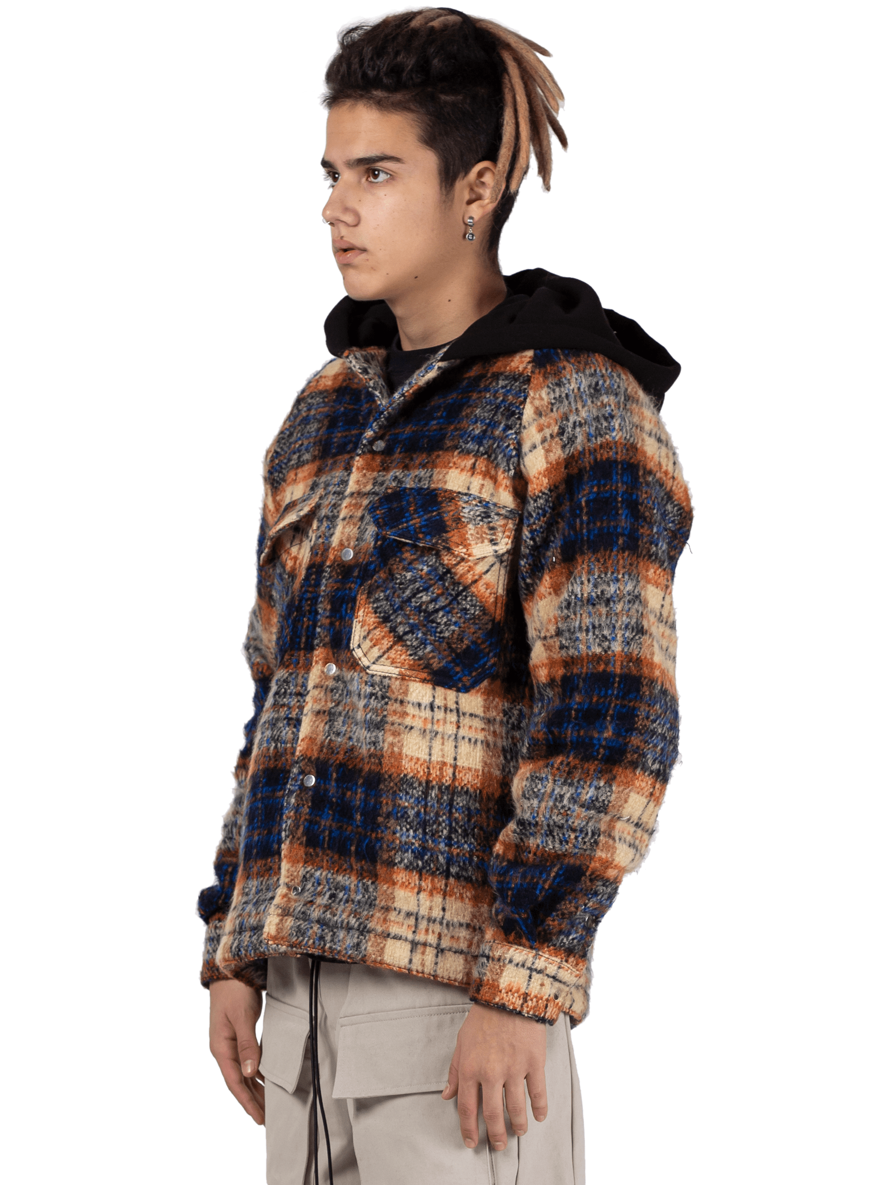 Oversized Tartan Shirt - Copper