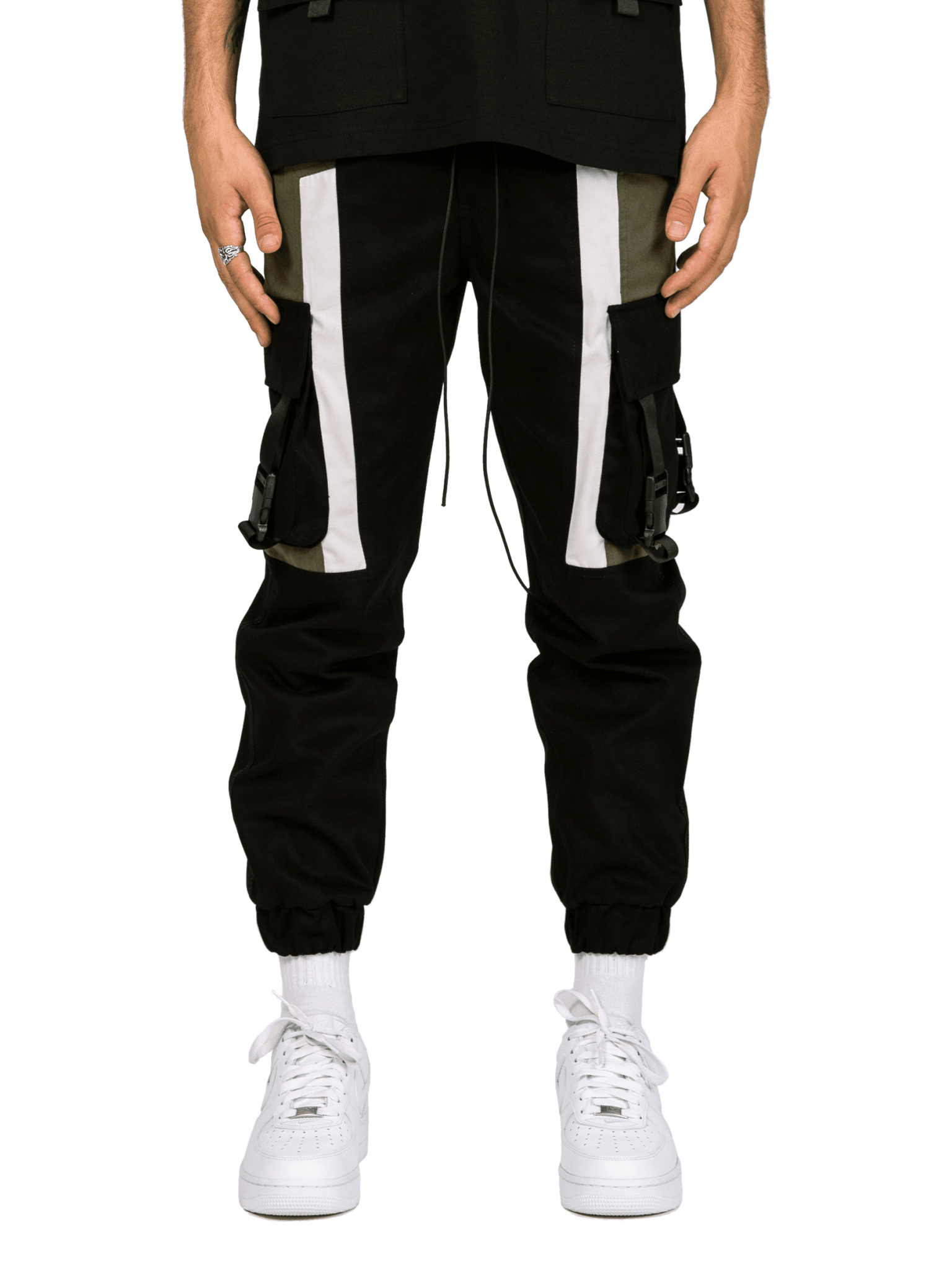 Pocket Cargo Pants - Black - Reputation Studios