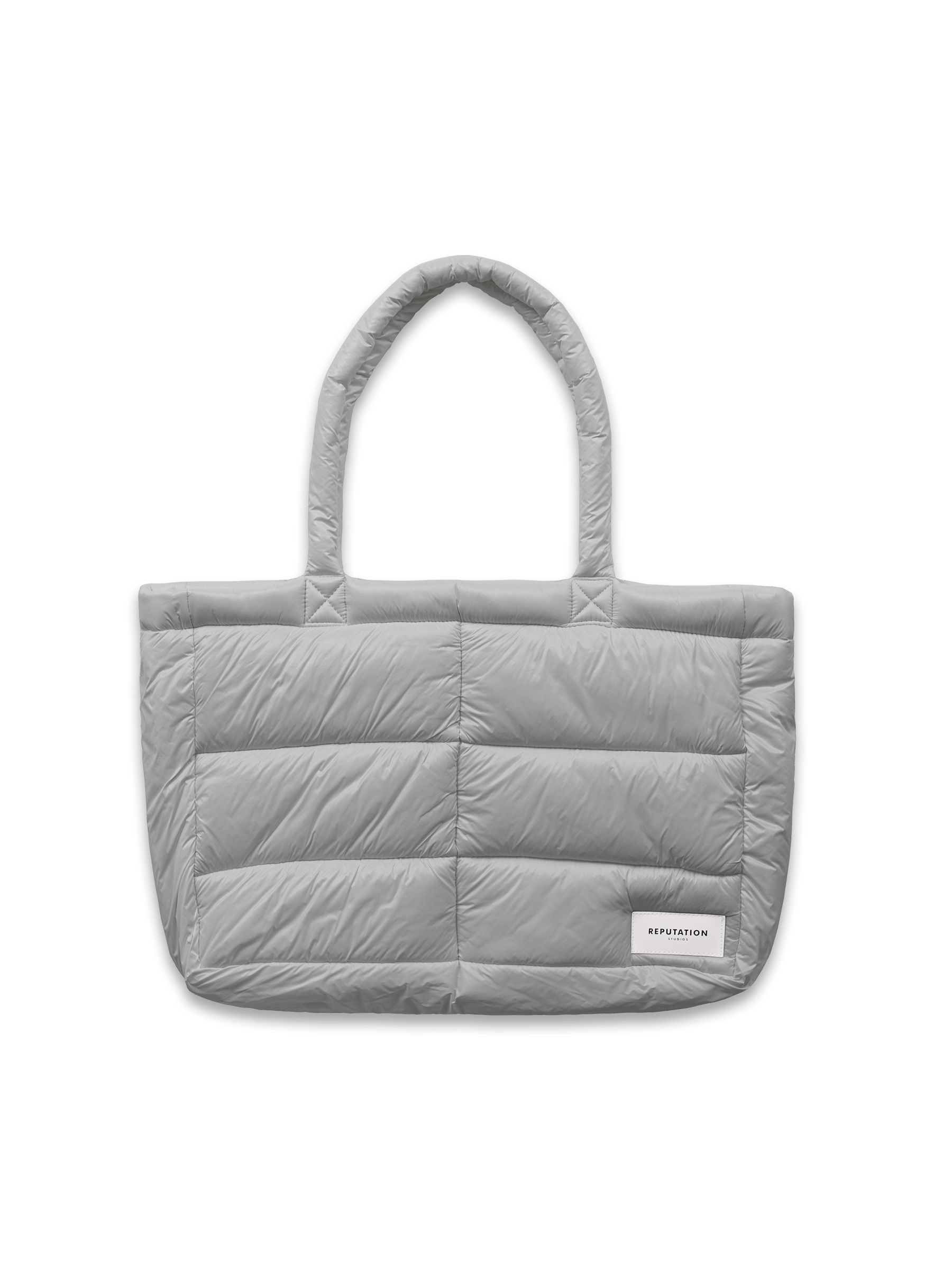 Puffer Tote Bag - Grey