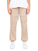 Reflective Front Pocket Pants - Beige