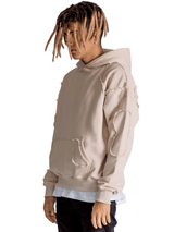 Repaired Hoodie - Beige