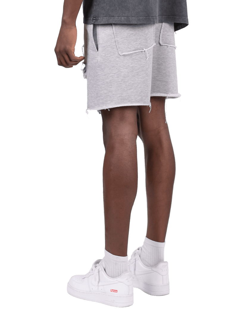 Ripped Shorts - Heather Grey