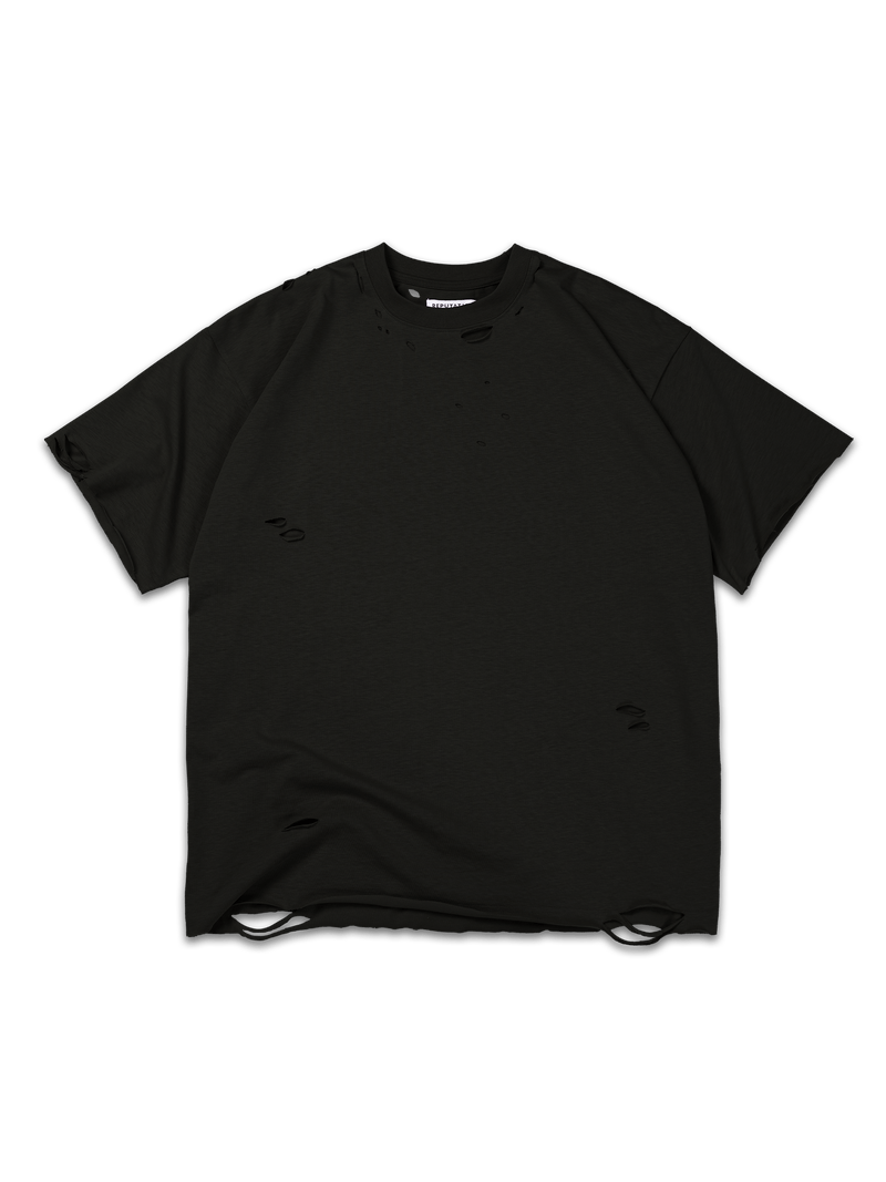 Ripped Oversized Tee - Black