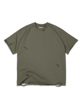 Ripped Oversized Tee - Forest