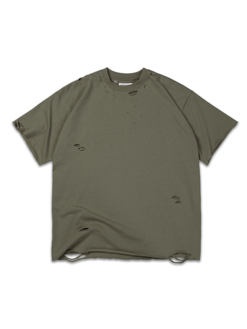 Ripped Oversized Tee - Forest