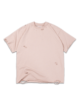 Ripped Oversized Tee - Sand