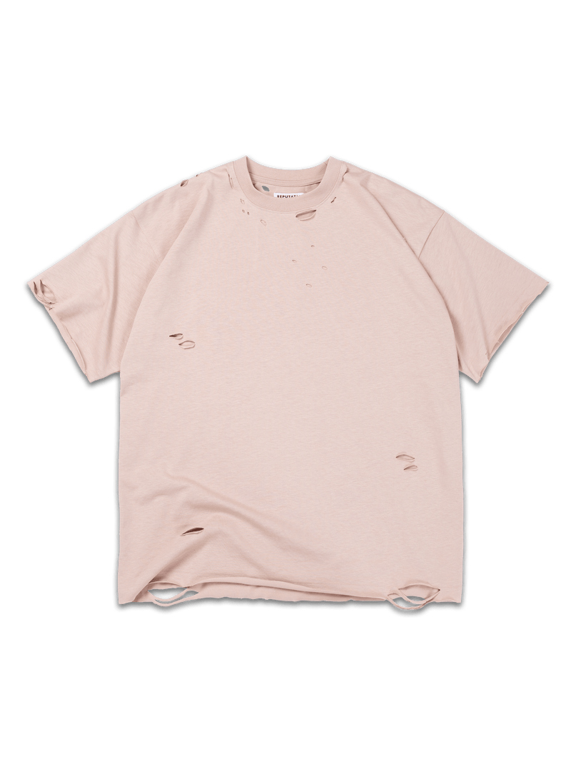 Ripped Oversized Tee - Sand