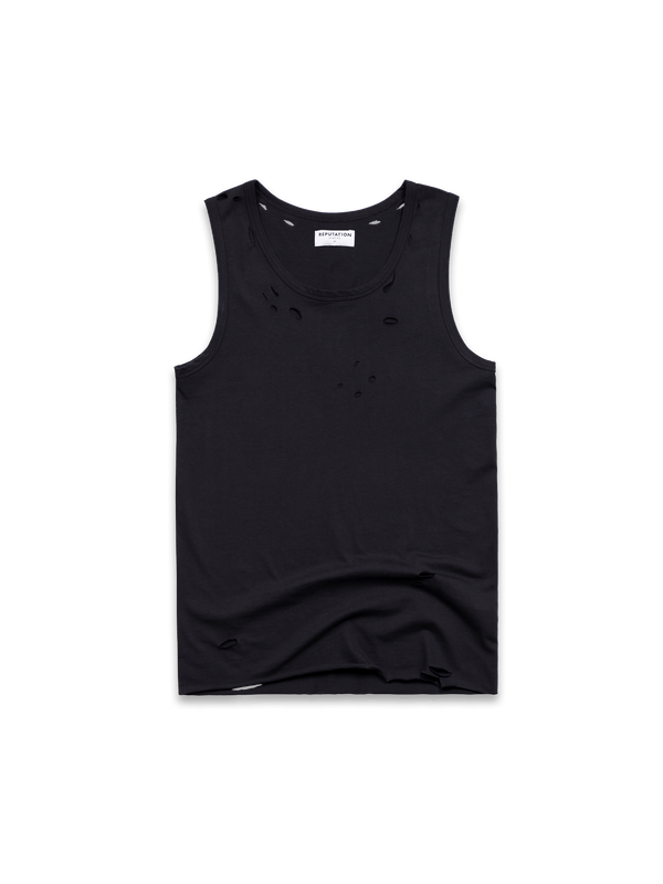 Ripped Vest - Black