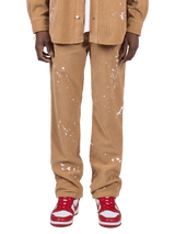 Splatter Cord Pants - Beige