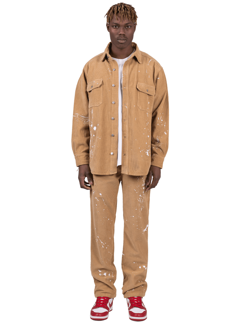 Splatter Cord Shirt - Beige