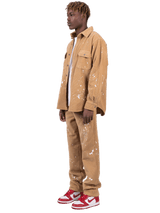 Splatter Cord Shirt - Beige