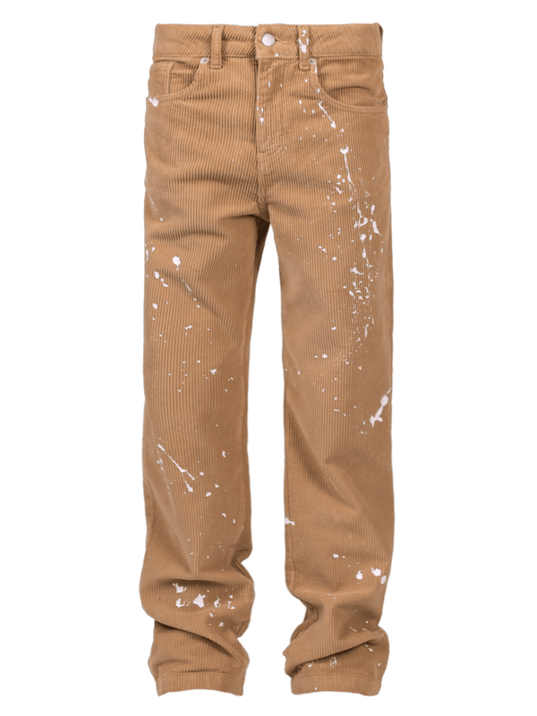 Splatter Cord Pants - Beige