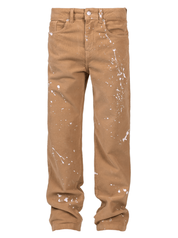Splatter Cord Pants - Beige