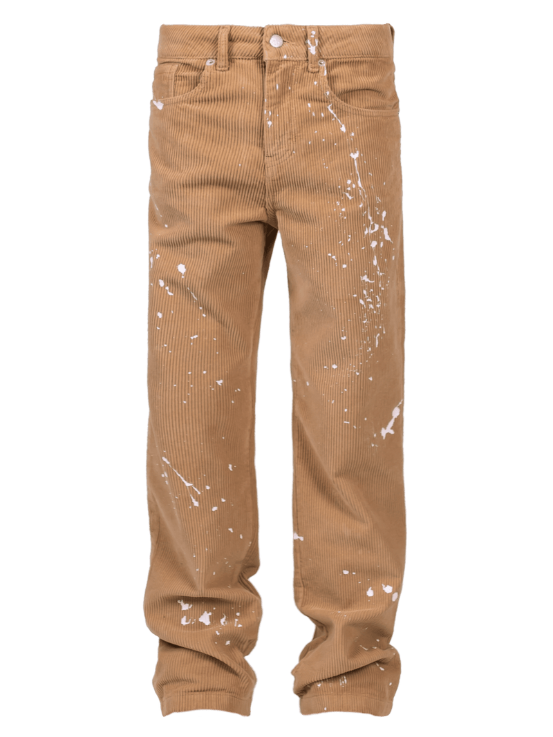 Splatter Cord Pants - Beige