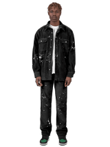 Splatter Cord Pants - Black