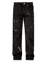 Splatter Cord Pants - Black