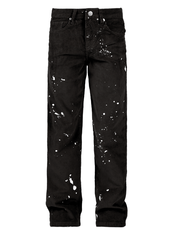 Splatter Cord Pants - Black