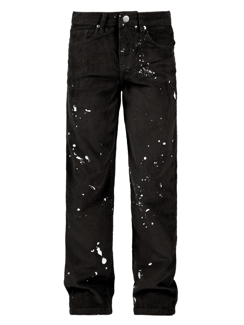 Splatter Cord Pants - Black