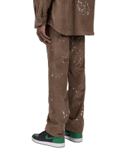 Splatter Cord Pants - Olive