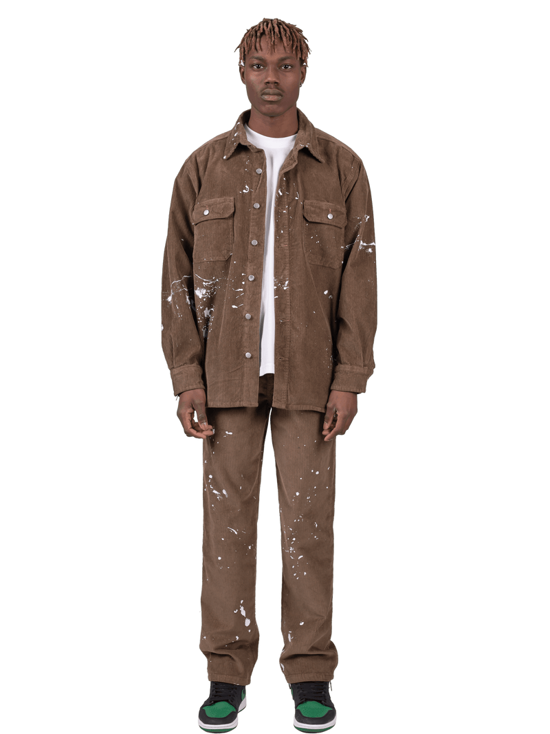 Splatter Cord Shirt - Olive