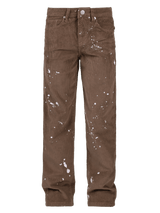 Splatter Cord Pants - Olive