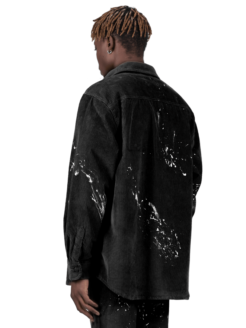 Splatter Cord Shirt - Black