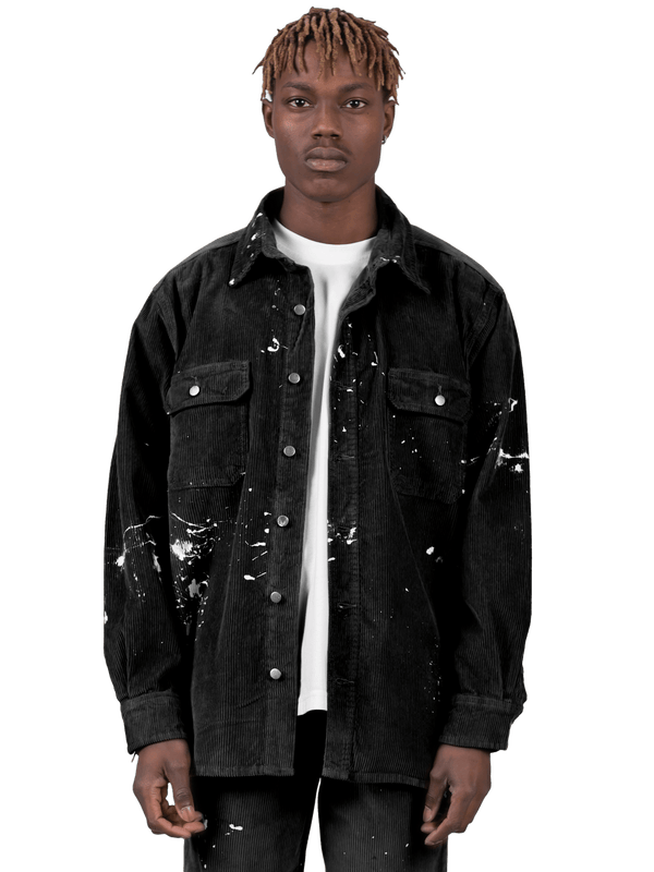 Splatter Cord Shirt - Black