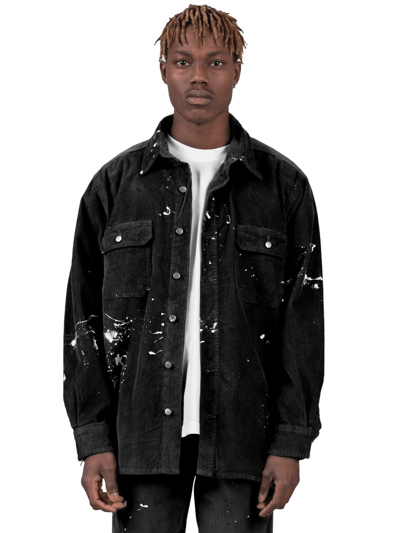 Splatter Cord Shirt - Black