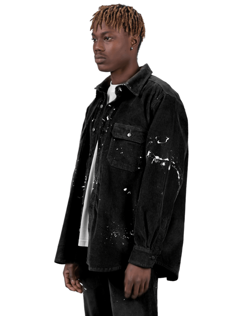 Splatter Cord Shirt - Black