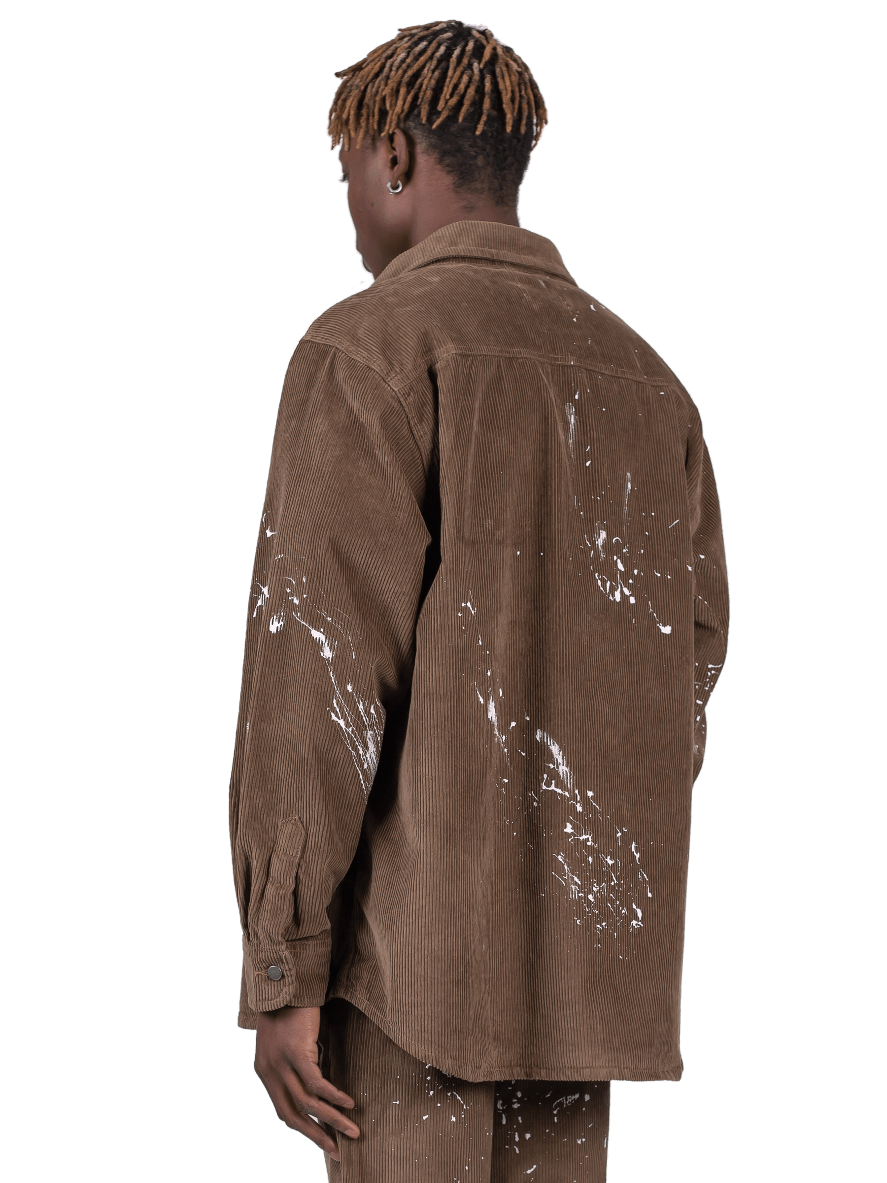 Splatter Cord Shirt - Olive