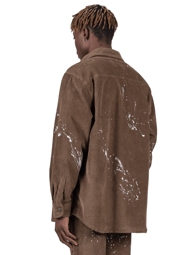 Splatter Cord Shirt - Olive