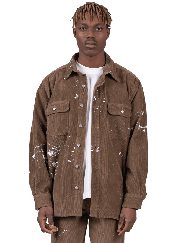 Splatter Cord Shirt - Olive