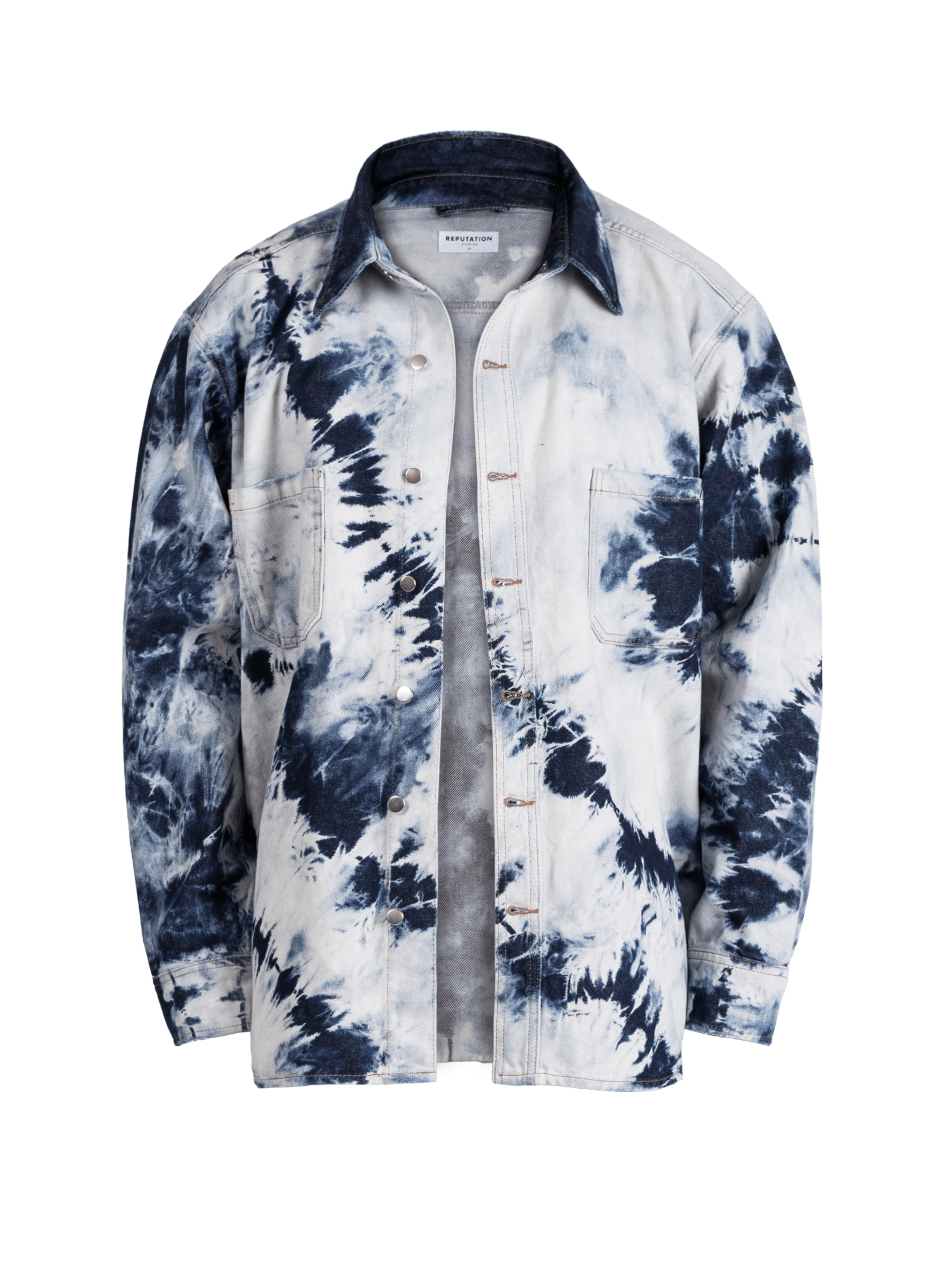 Oversized Tie Dye Shirt - Blue