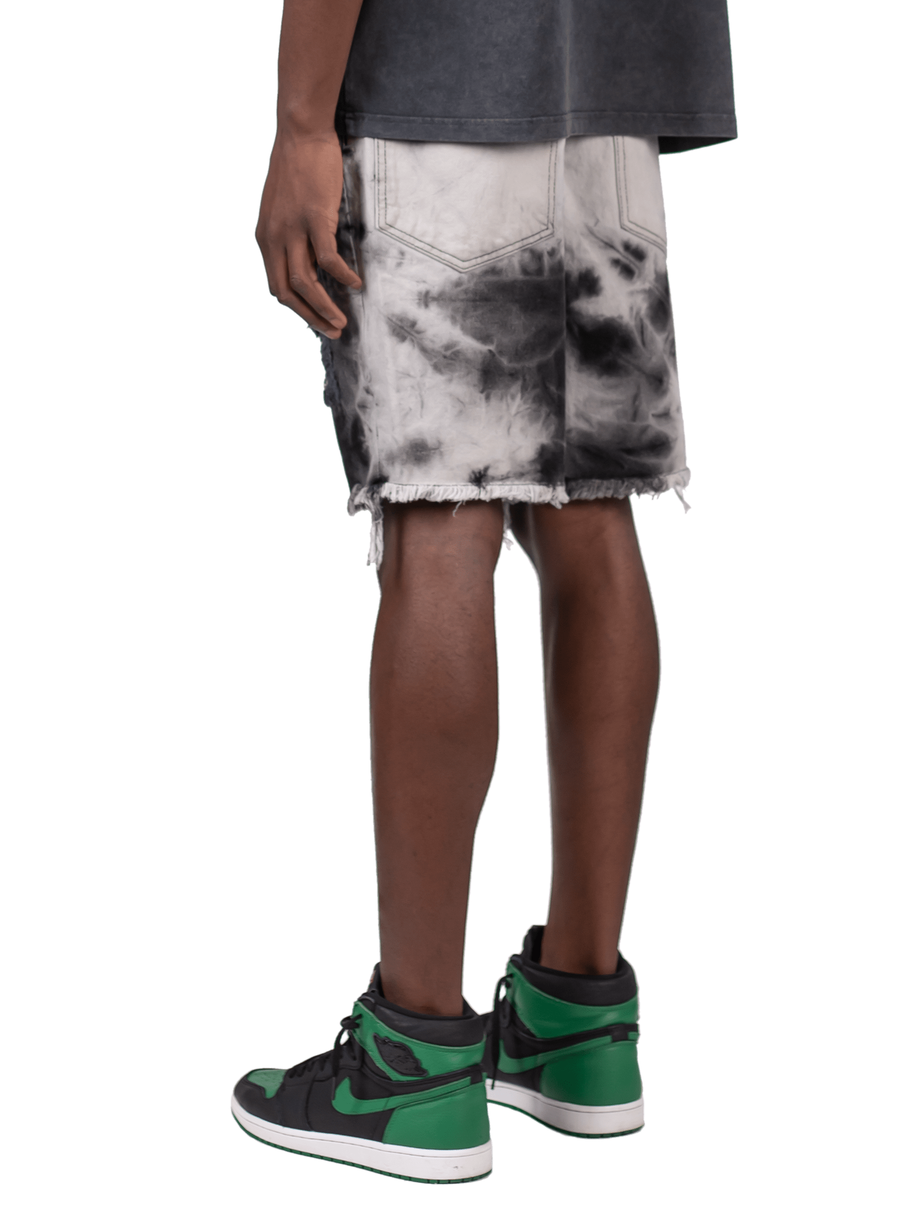 Tie Dye Shorts - Black