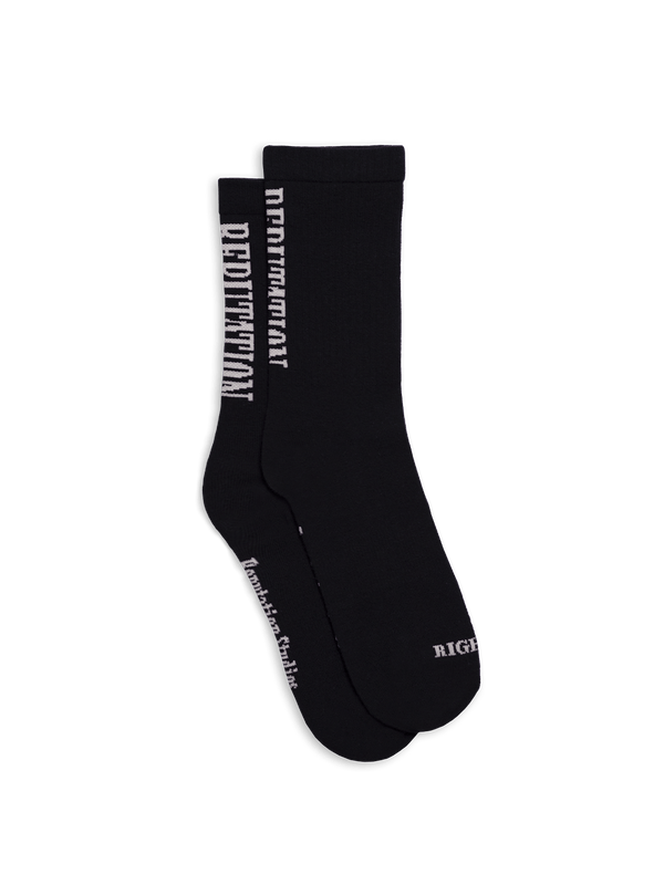 Western Vertical Socks - Black