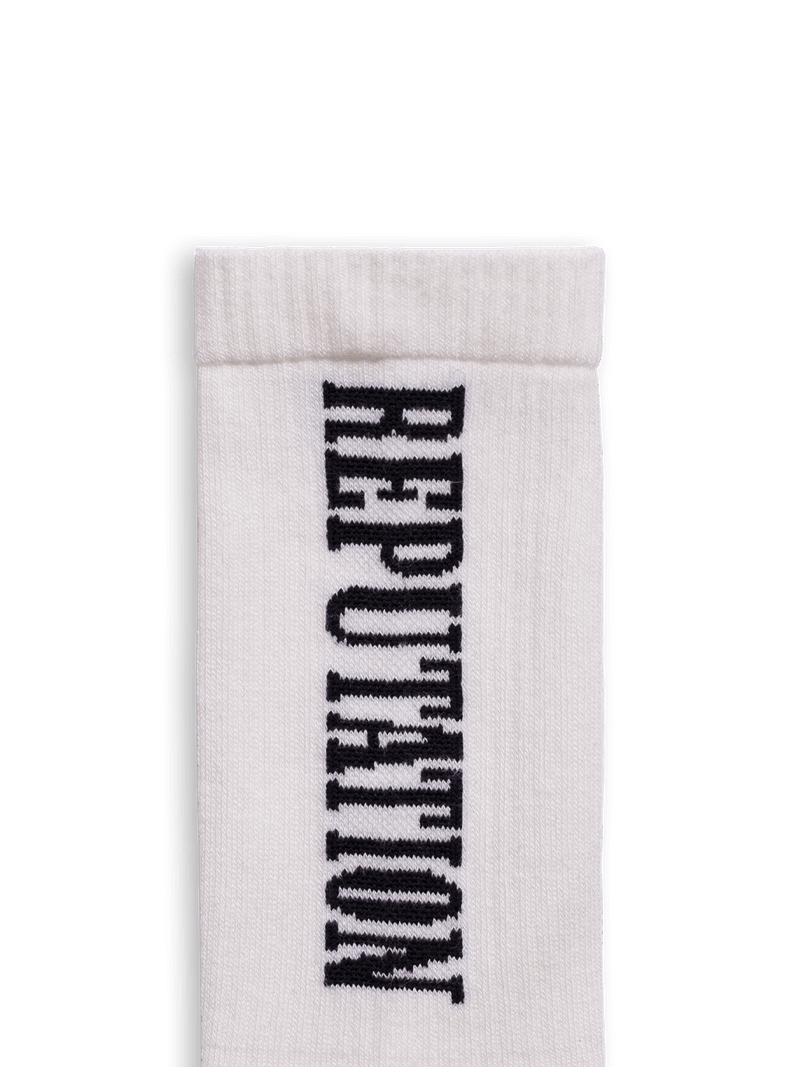 Western Vertical Socks - Off White