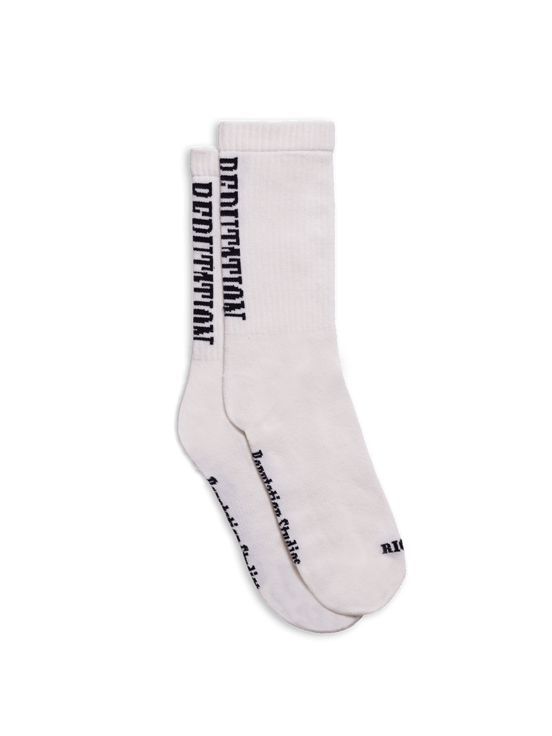 Western Vertical Socks - Off White