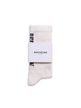 Western Vertical Socks - Off White